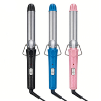 Fer à friser pour des boucles durables, outil de coiffage, baril en céramique de 19 mm ou 25 mm, chauffage rapide, chauffage PTC 360 °   Cordon pivotant