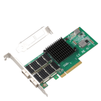 La carte LAN QSFP PCIe Gen3.0-8X 40G 2 ports prend en charge plusieurs vitesses de réseau 40G/10G/1G Intel/XL710-BM2 et AM2