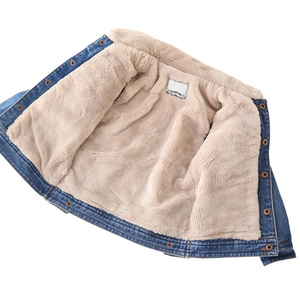 Elegante Giacca Invernale da Bambino in Denim e Pile, Caldi Vestiti di Jeans per Bambini, <span class=keywords><strong>Cappotti</strong></span> Invernali per Bambino - Product Image 2
