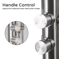 Ensemble de douche d'extérieur brossé Beach Garden Home support en acier inoxydable grande piscine douche extérieure