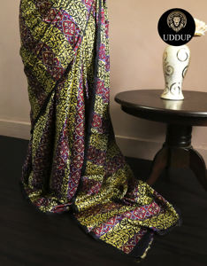 Sari en soie Dupion de la marque UDDUP de qualité supérieure, unisexe, vente en gros, export, vêtements de fête pour vêtements indiens et pakistanais, en stock - Product Image 3