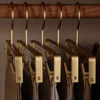 Cintres en alliage d'aluminium multifonctionnels de haute qualité, cintres en métal gain de place avec pinces pour vêtements, jupe, pantalon, jean