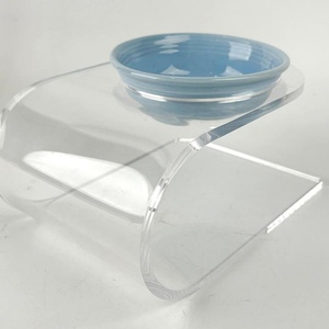 Factory Custom Clear Acrylic for Polished Surface Pet Feeder Bowl <b>Stand</b> & Platter for Dogs and Cats Display - Product Image 4