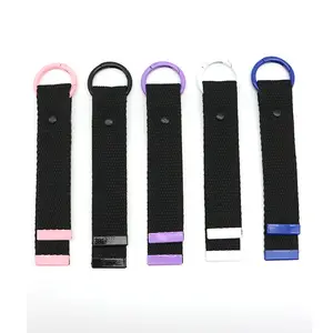 High Quality Blank Plain Black Canvas Creative Fashionable Travel Backpack Charm Custom Logo Macaron Spring Key Ring