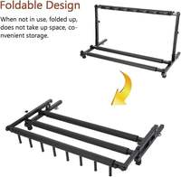 Support de Présentation Pliable et Réglable en Hauteur pour Raquettes de Tennis en Métal, Idéal pour le Rangement des Raquettes de Badminton et de Pickleball, pour Magasins, Salles de Sport et Expositions