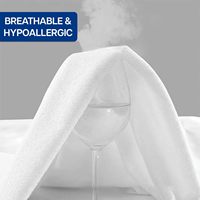 Couvre-matelas hypoallergénique 100% Serviette éponge imperméable Protège-matelas pour hôtel