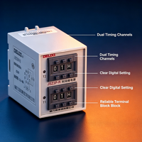 DELIXI JSZ3 Miniatur Time Relay 220V 380V <1A Bersertifikat CE Timer Delay Relay yang Dapat Disesuaikan 1-99s DIN Rail Otomasi Industri