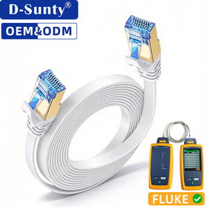 Câble Ethernet plat Cat7 RJ45 pour gestion de câbles en salle informatique, commutateur, modem, routeur et serveur - Product Image 2