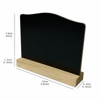Mini Tableaux Noirs Rectangulaires Réutilisables Double Face Portables avec Support en Bois – Panneaux Vides pour Décoration de Table de Café, Bar, Mariage