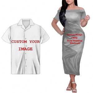 Camicia da ballo estivo 2023 stile spiaggia polinesiano samoano con abito taglie forti e abiti coordinati - Product Image 4