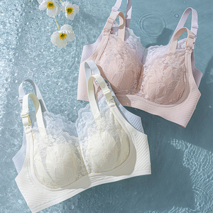 5A estándar al por mayor EE. UU. Tamaño 30 32 34 36 38 Sexy encaje inalámbrico frente abierto maternidad mujeres lactancia Sujetador con relleno fijo - Product Image 2