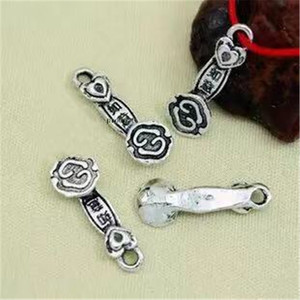 Breloques Abacus élégantes et exquises, pendentif en métal argenté tibétain pour la fabrication de bracelets et colliers, style chinois rétro - Product Image 2