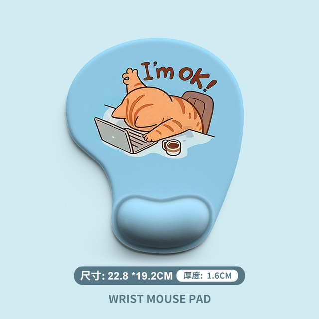 Cute Cartoon Ergonomic Mouse Pad Wrist Support Custom Anti-Fatigue Desk Pad