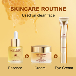 Aesthtany Bán hàng nóng chăm sóc da Nhà cung cấp vitamin C axit hyaluronic Mặt huyết thanh Kem mắt Toner chăm sóc da Bộ - Product Image 2