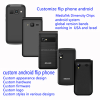 Teléfono Flip Personalizado con Android 5G, Pantalla Táctil de 4 Pulgadas, Botones Físicos, Doble SIM, Desbloqueado