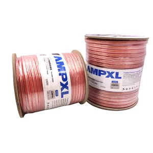 Cable flexible para altavoz, cable trenzado de altavoz rojo y blanco