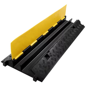 Xzl 2 चैनल pvc रबर तार तार तार केबल की रक्षा के लिए फर्श घुड़सवार गति बम्प - Product Image 1