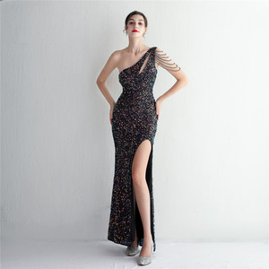 19533 #<span class=keywords><strong>2022</strong></span> nuevo hecho a mano rebanada de cuentas artesanía cuentas de <span class=keywords><strong>uñas</strong></span> un hombro estilo Fondo moda gorda señora vestido de talla grande vestido Super tamaño - Product Image 5