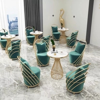 Mobilier de café de luxe, chaises d'hôtel modernes, chaises de restaurant nordiques en velours de luxe, chaises de négociation, canapés