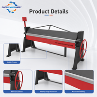 Machine de pliage manuelle pour atelier de fabrication de tôles, à pince réglable pour la pliage droite de plaques fines en acier et de conduites d'air