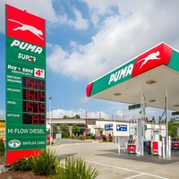 Panneaux LED personnalisables pour stations-service, structure en acier, panneau d'affichage de station-service, pylône, conception spéciale, panneau électronique