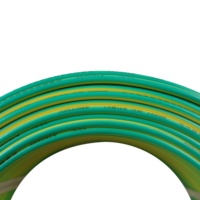 Cable de Cobre Sólido BV de Baja Resistencia TD / Cable de Construcción de PVC Verde Amarillo para Conducto Eléctrico con Clasificación 450/750V IP40