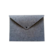 Carpeta de archivos de fieltro A4 de alta calidad, bolsa de documentos, portátil ecológica con solapa de botón, bolsa suave para promoción con logotipo personalizado