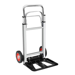 Chariot à plateforme pliable en aluminium léger, chariot de manutention portable avec poignée télescopique, roues à roulement fluide, verrouillable, OEM, pour usage domestique - Product Image 2