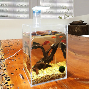 Customizable Small <strong>Rectangular</strong> Desktop <strong>Aquarium</strong> Tank Super White Acrylic Fish Water Grass Turtle Tank Plastic Open <strong>Aquarium</strong> Bare - Product Image 4