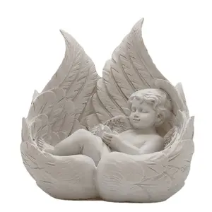Personalizado fabricado resina anjo estatueta linda cupido estátua resina anjo ofício