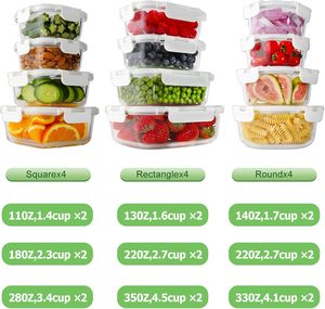 Hot Sales Eco-Friendly Microwave Safe Dishwasher Glass Food Container Leakproof Bento <b>Lunch</b> <b>Box</b> Fresh-Keeping Multifunction Back - Product Image 3