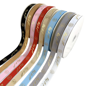 Cintas de Regalo de Poliéster Satinado Ecológicas de Alta Calidad para Cumpleaños, Diseño Colorido, Negro, Logotipo Impreso Personalizado, Duraderas y Biodegradables - Product Image 1