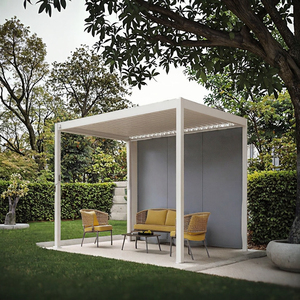 Louvered Pergola Aluminum <b>Frame</b> Pressure Outdoor Pergola Aluminum Pergola Gazebo with Adjustable Slats Roof Integrated Drainage - Product Image 3