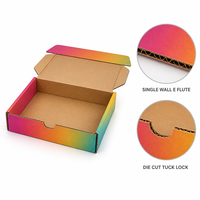 Boîte d'expédition en carton ondulé robuste, personnalisée avec logo imprimé, pour la livraison de vêtements