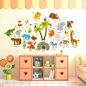 Pegatina <span class=keywords><strong>de</strong></span> pared <span class=keywords><strong>de</strong></span> PVC impermeable <span class=keywords><strong>de</strong></span> animales <span class=keywords><strong>de</strong></span> bosque <span class=keywords><strong>de</strong></span> dibujos animados <span class=keywords><strong>para</strong></span> habitación <span class=keywords><strong>de</strong></span> niños al por mayor <span class=keywords><strong>para</strong></span> decoración del hogar <span class=keywords><strong>de</strong></span> guardería y habitación <span class=keywords><strong>de</strong></span> bebé - Product Image 3