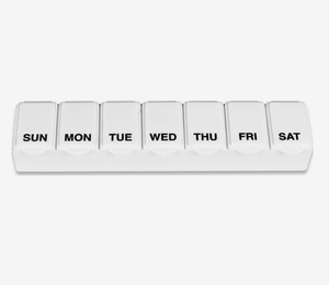 Custom 7 Day Pill Box Personalized Weekly Medication Organizer Promotional Gift With Logo Printing Traditional Design