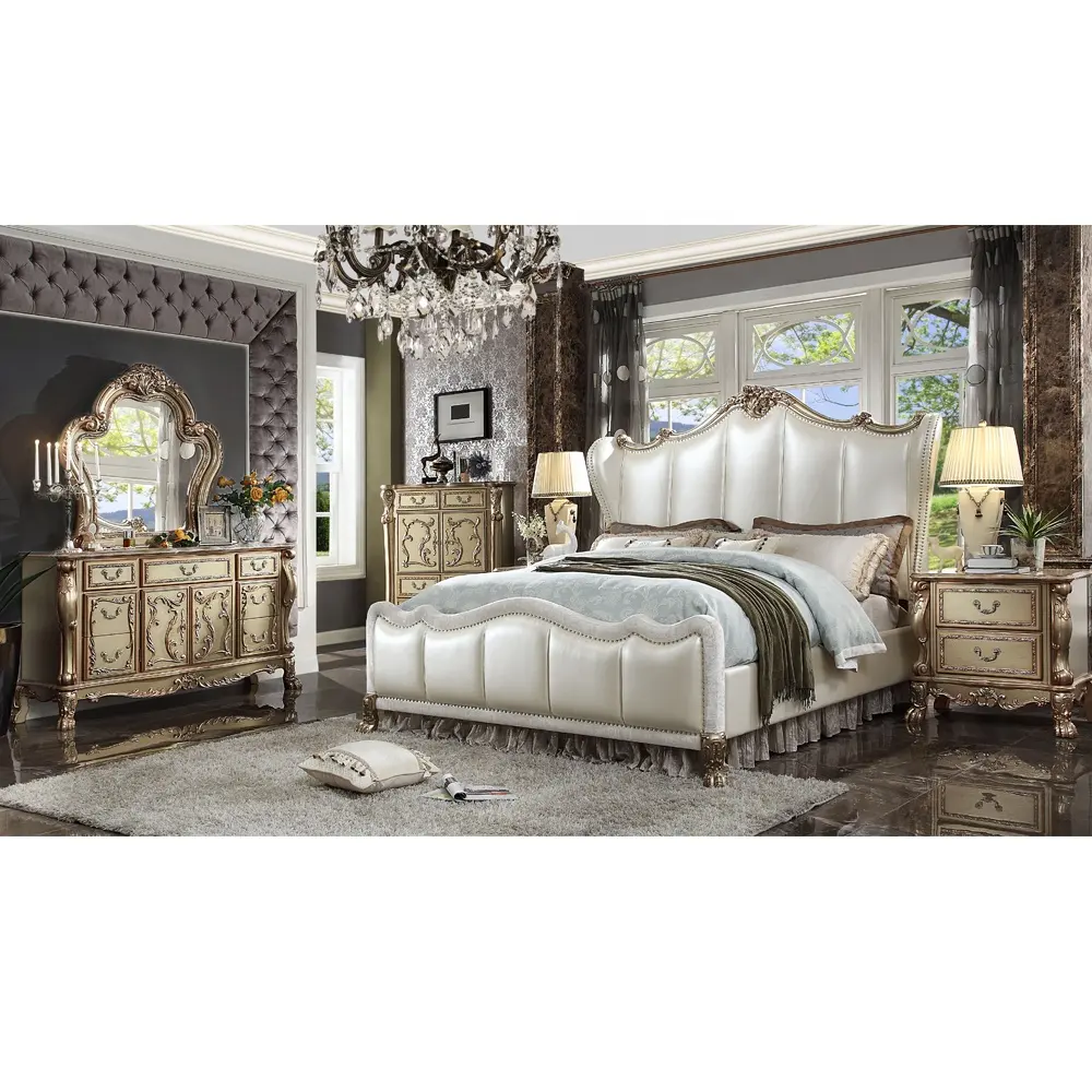 Sleep sweet and durable king size bed with night tables