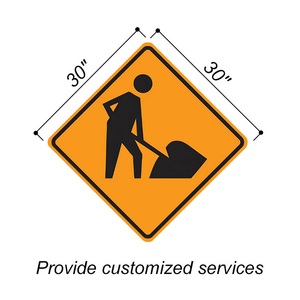 Panneau de signalisation réfléchissant avec fond jaune en forme de losange Image de cadre noir Panneau d'avertissement réfléchissant jaune en aluminium - Product Image 2