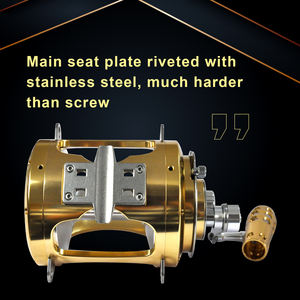 80W Aluminum CNC Machined 2 Speed Saltwater Boat Fishing <strong>Reels</strong> 45KG Max Drag Big Game <strong>Trolling</strong> <strong>Reel</strong> - Product Image 5