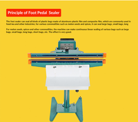 MAKWELL – machine de scellage de pédale de pied à cadre en aluminium 450 large face, sac en plastique entièrement en cuivre haute puissance