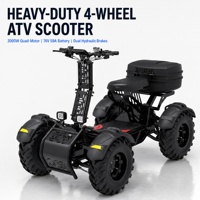 Scooter tout-terrain 4x4 robuste, vitesse maximale de 80 km/h, moteurs de 8000 W, batterie 76 V 59 Ah, suspension indépendante à ressorts sur les 4 roues