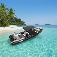 Best Seller 29ft Double Deep V Aluminum Hull RIB860 Inflatable Hypalon/PVC Boat
