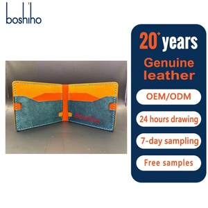 Boshiho Genuine Italian Leather Short Trifold <b>Wallet</b> Lining Money Clip Credit Card Holders <b>RFID</b> <b>Blocking</b> Multi-Function Vintage - Product Image 1