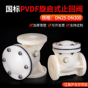 วาล์วกันกลับแบบสวิงชนิดตรง ยี่ห้อ Rong Sheng Pvdf แบบลูกสูบเดี่ยว สำหรับท่อน้ำและท่อสารเคมี - Product Image 3