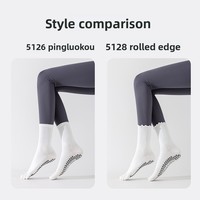 Chaussettes de sport pour femmes, yoga, pilates, fitness, antidérapantes, mi-mollet, à cinq doigts, sans couture, tricotées à aiguille unique, en fil de coton peigné