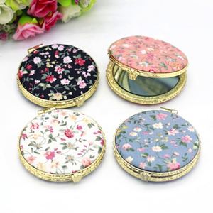 Mini Makeup Pocket Floral Mirror Portable Two-<b>side</b> Folding Make up Mirror Women Vintage Cosmetic Mirrors - Product Image 1