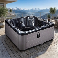 Bain à remous compact Sunrans pour 5 adultes avec 65 jets de massage et 6 unités par conteneur de 20 pieds pour la vente en gros de spas et piscines