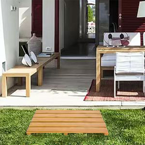 Alfombra de baño de bambú, alfombra de piso a rayas para el hogar y hoteles, alfombra de ducha antideslizante de bambú, alfombra impermeable - Product Image 2