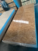 Lámina de Mármol UV Directo de Fábrica, Panel de PVC de Fácil Instalación y Suelo SPC de Fácil Limpieza para Decoración de Villas, Oficinas, Hogares y Baños