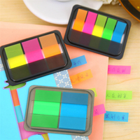 Nouveaux marqueurs fluorescents autocollants, blocs-notes adhésifs pour pages de livre, vente en gros